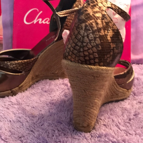 Charlotte Russe Espadrille Sandle Wedge Bronze Sz8 style Sandy NWB - Picture 6 of 8